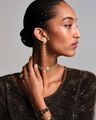 Серьги-трансформеры Chanel Camelia женский золото x2402826-1-2