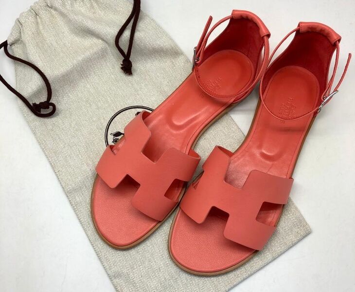 Босоножки Hermès женский кожа 4785