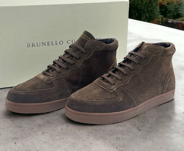 Мужские кеды Brunello Cucinelli мужской замша 128048