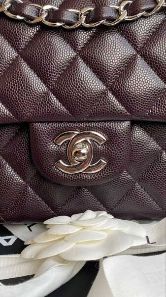 Сумка Chanel Premium женский кожа бордовый 199356-2