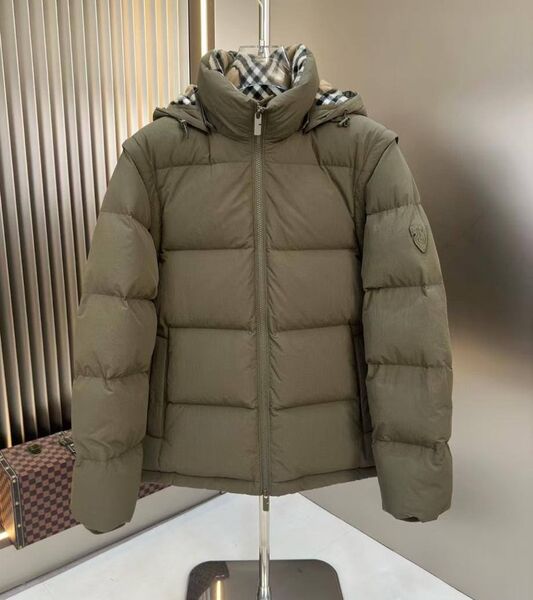 Мужской пуховик Burberry мужской болотный 198785