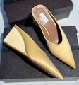 Сабо Alaïa женский кожа горчичный 187207-1