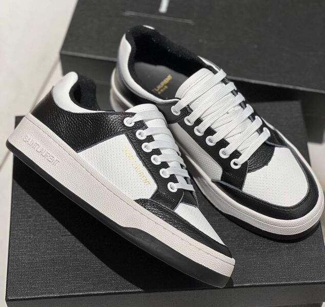 Кеды Saint Laurent женский кожа черный 138670