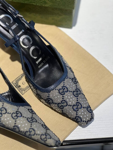Туфли Gucci женский текстиль графитовый 116411-3