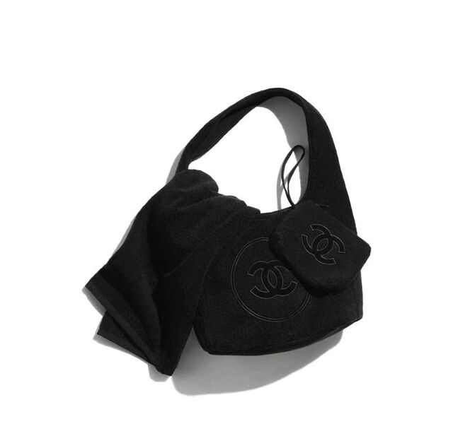 Сумка Chanel женский текстиль черный 193886-3