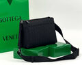 Мужская сумка мессенджер Bottega Veneta мужской кожа черный 200789-3