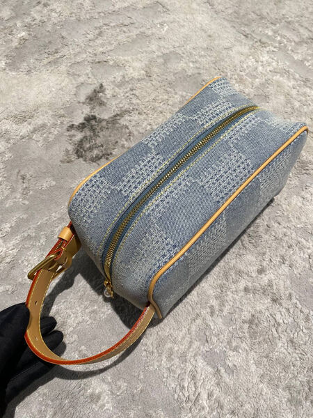 Косметичка Louis Vuitton женский текстиль бирюзовый 195330-3