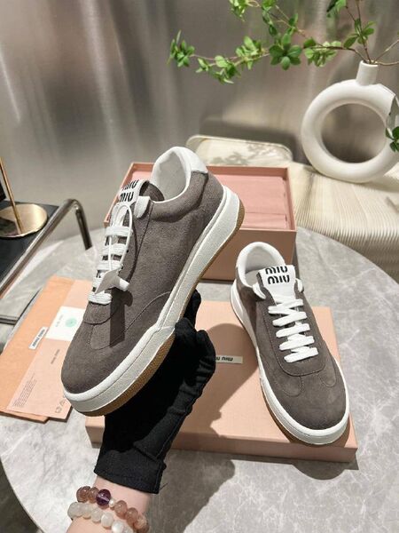 Женские кроссовки Miu Miu женский замша серый n3884460-1-4