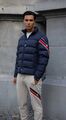 Мужской пуховик Moncler Solayan Hooded мужской синий n3029816-1-9