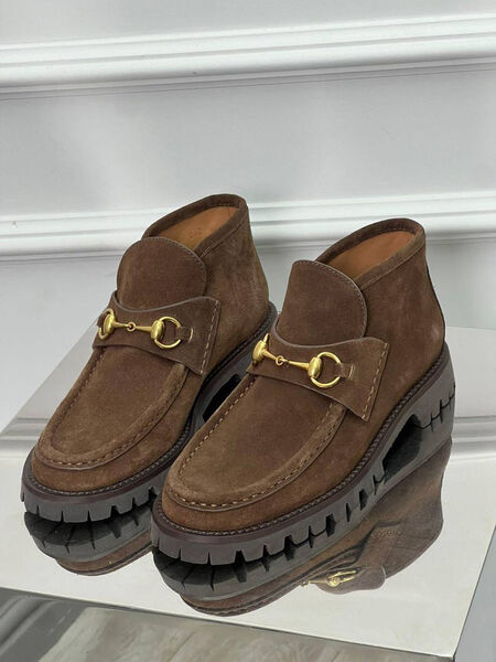 Ботинки Gucci женский замша 136761-9