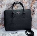Мужской портфель Prada мужской кожа chèvre черный,коричневый 111553