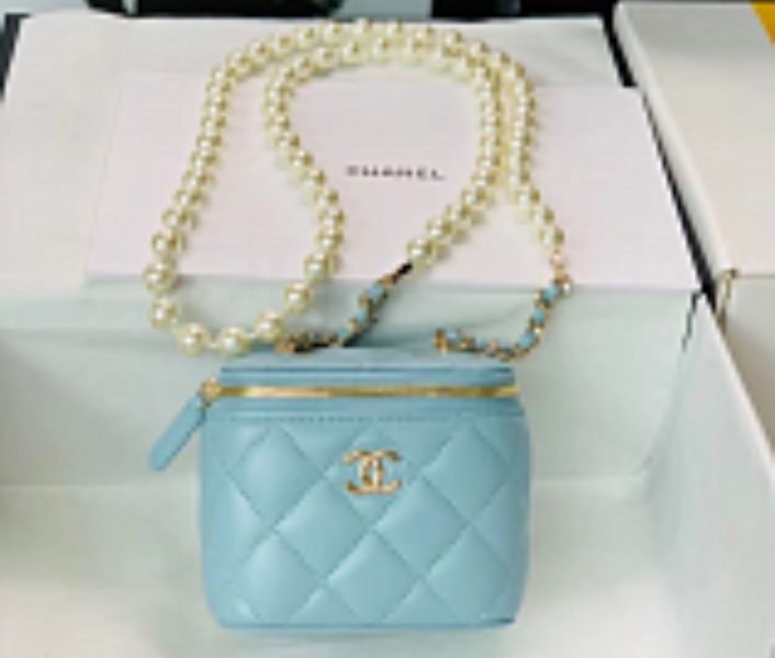Сумка Chanel женский кожа бирюзовый 73423