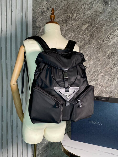 Мужской рюкзак Prada мужской нейлон черный 155491-7