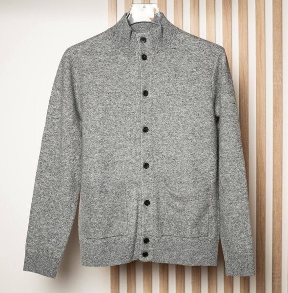Мужской кардиган Brunello Cucinelli мужской вязаная ткань графитовый 168695