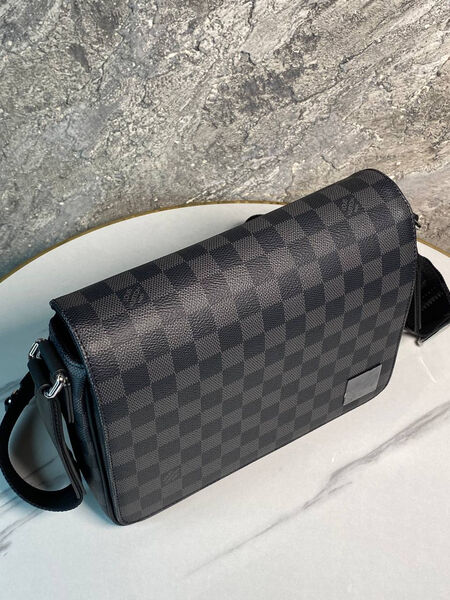 Мужская сумка мессенджер Louis Vuitton мужской кожа графитовый 129943-7