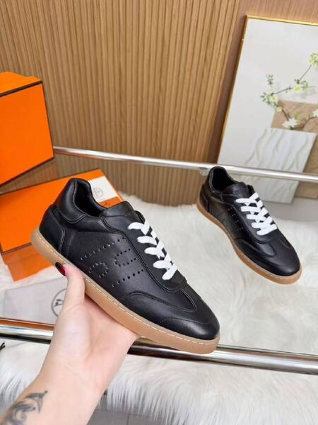 Женские кроссовки Hermes женский кожа черный c7538219-1-3