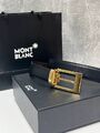 Мужской ремень Montblanc мужской кожа черный i6557336-1-2