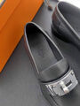 Лоферы Hermès женский кожа черный 148997-7