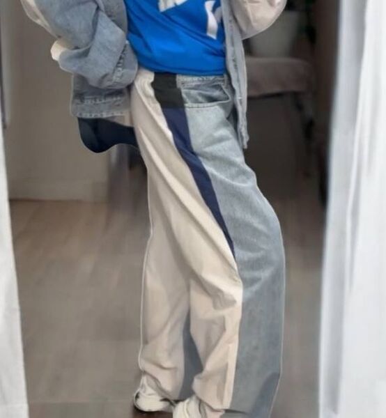 Джинсы Balenciaga женский джинса графитовый 186380