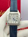 Мужские часы Cartier Suntos-Dumont мужской кожа синий q3396101-1-2