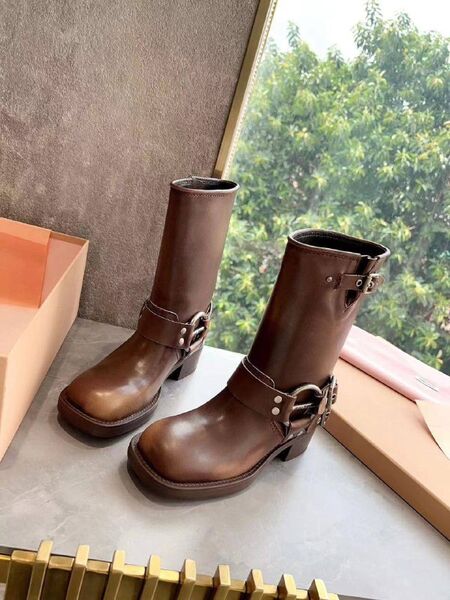 Женские ботинки Miu Miu женский кожа z8595739-1-3