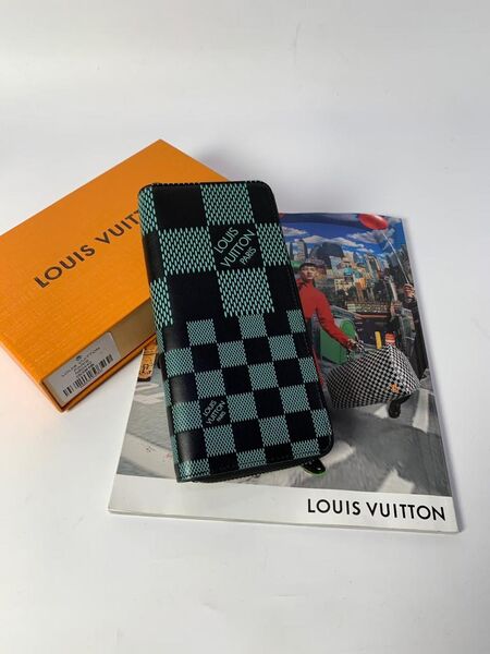 Портмоне мужской Louis Vuitton мужской кожа болотный 61956-3