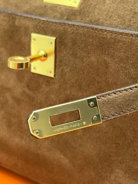 Сумка Hermèskelly Pochette женский замша 155745-7