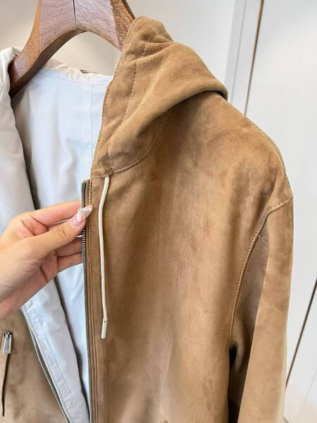 Бомбер двусторонний Zegna мужской замша бежевый 198761-9