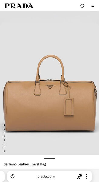 Дорожная сумка Prada мужской кожа горчичный 19283-5
