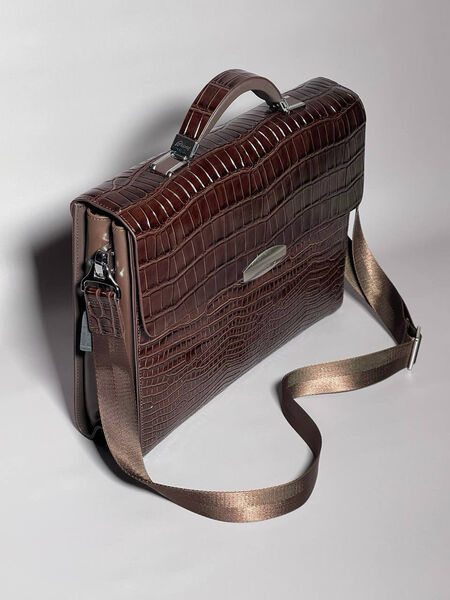 Мужской портфель Brioni мужской кожа бордовый 147900-3