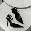Туфли Saint Laurent женский кожа черный 138859-2