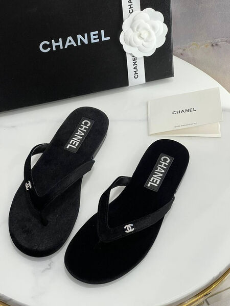 Шлепки Chanel женский стразы черный 184841-5