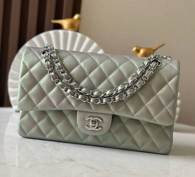 Сумка Chanel 2.55 женский кожа болотный 195088