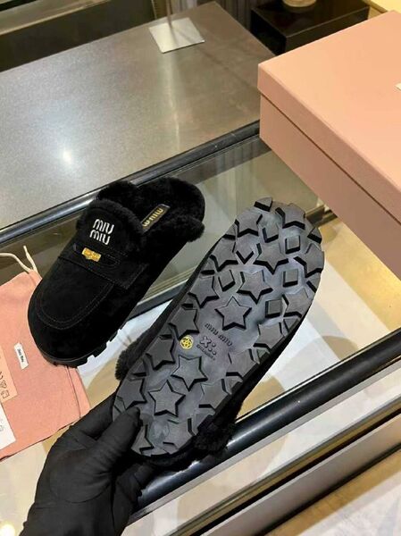 Женские меховые тапочки Miu Miu l8982595-1-7