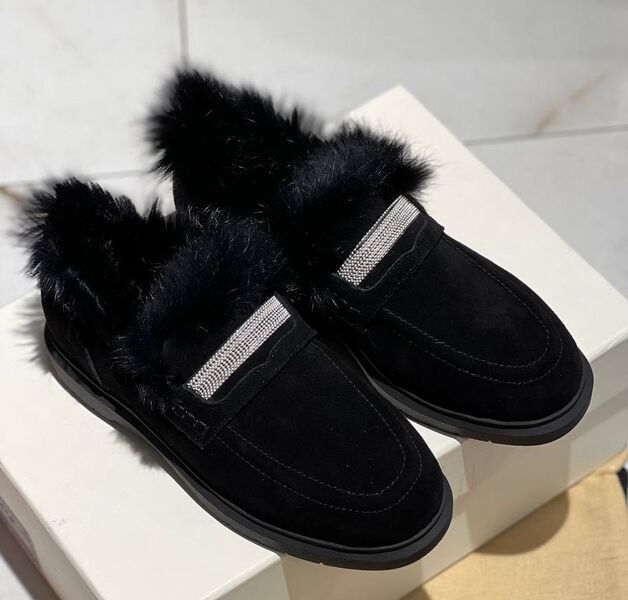 Лоферы Brunello Cucinelli женский замша черный 129360