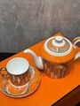 Чайный набор Hermès фарфор оранжевый t3694003-1-4