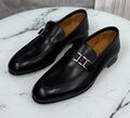 Мужские лоферы Hermès мужской кожа черный 185682-1
