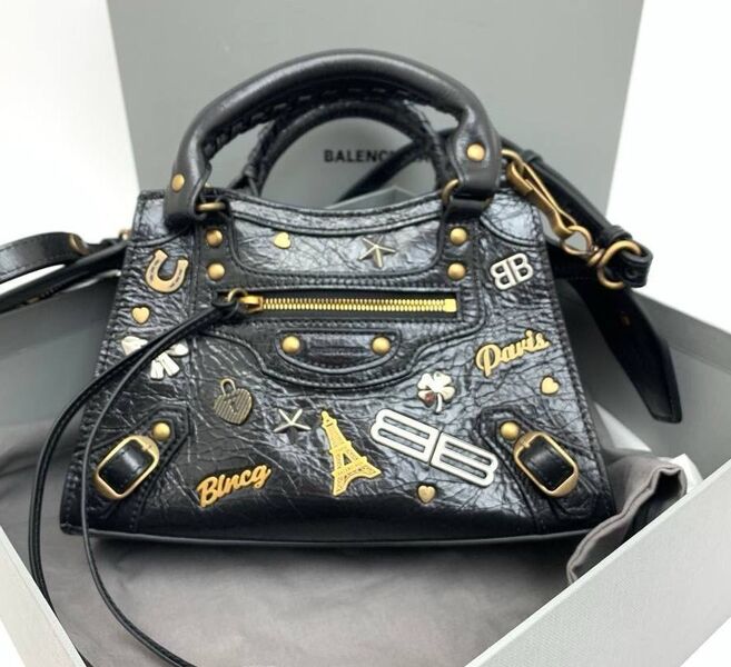 Сумка Balenciaga женский кожа черный 141483