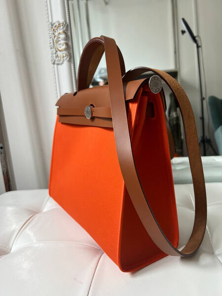 Сумка Hermèsherbag Zip женский кожа оранжевый 75486-4
