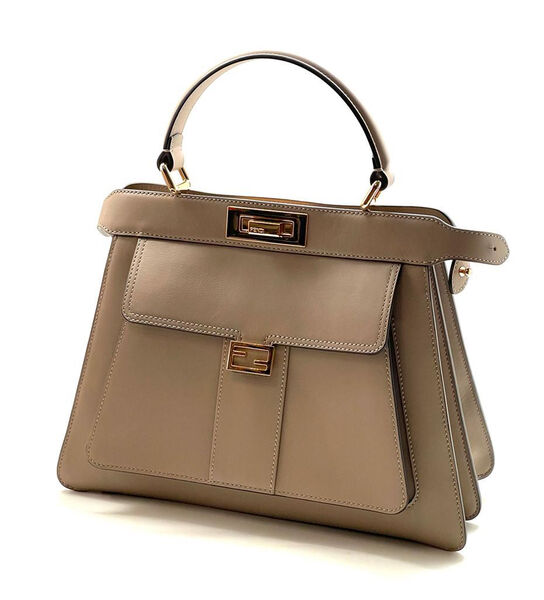 Сумка Fendi женский кожа бежевый 98801-2
