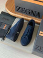 Мужские кеды Zegna мужской замша синий 170263-3