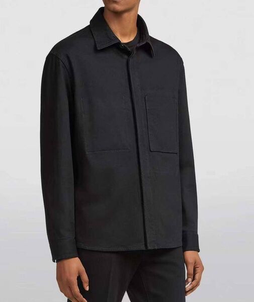 Мужская рубашка Zegna мужской черный 144388