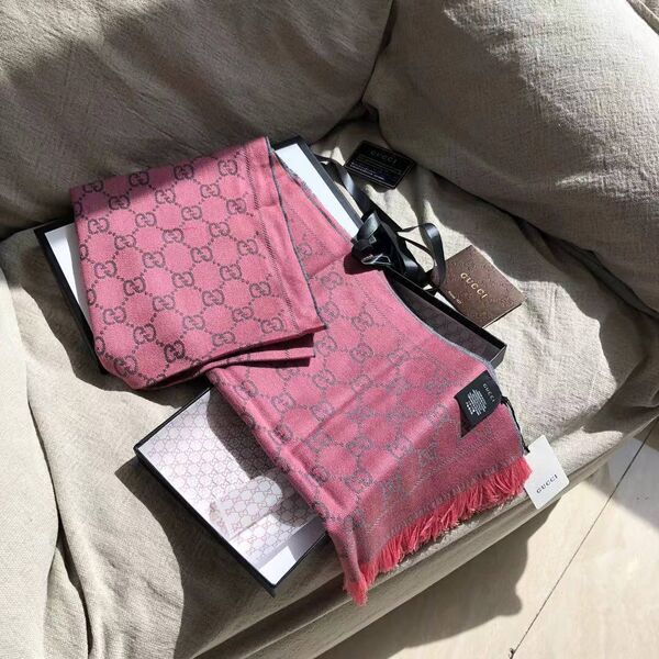 Женский шарф Gucci женский шерсть розовый r6340420-1-3