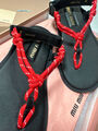 Сандалии Miu Miu женский кожа бордовый 149558-3