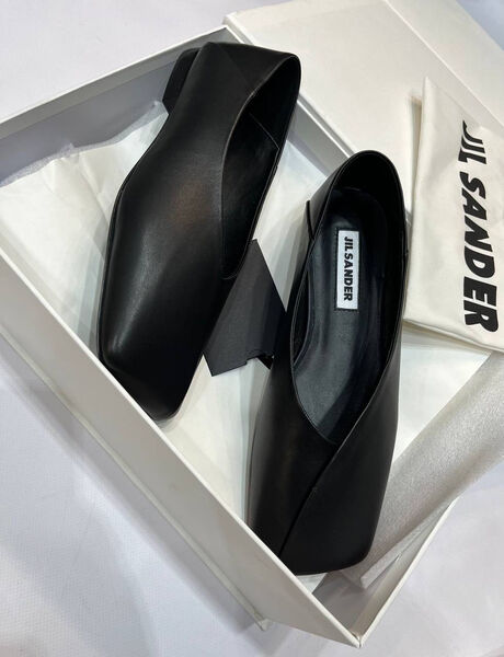 Балетки Jil Sander женский кожа черный 119137-2
