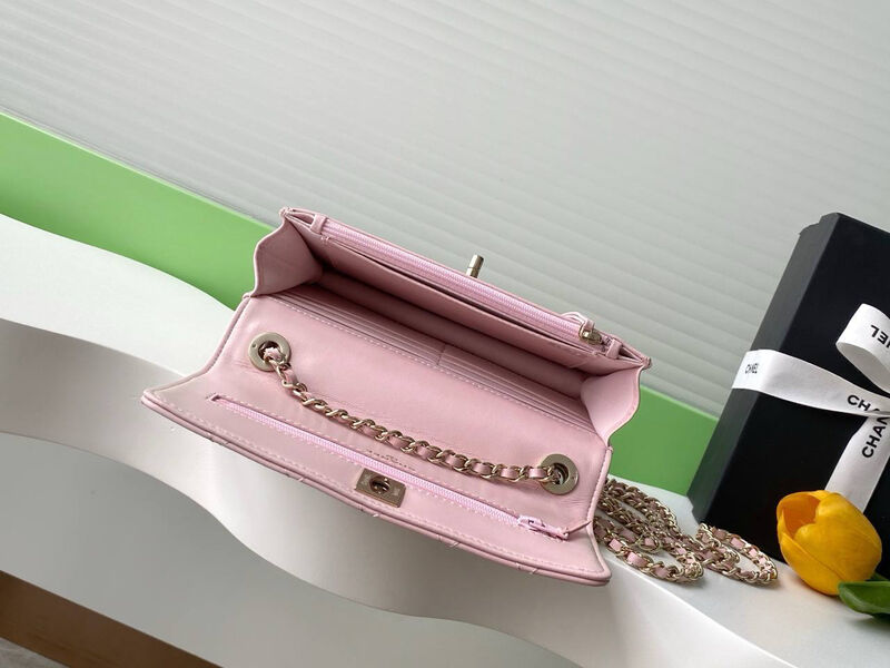 Сумка Chanel женский кожа розовый 196550-4