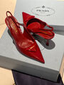 Туфли Prada женский кожа бордовый 137030-3
