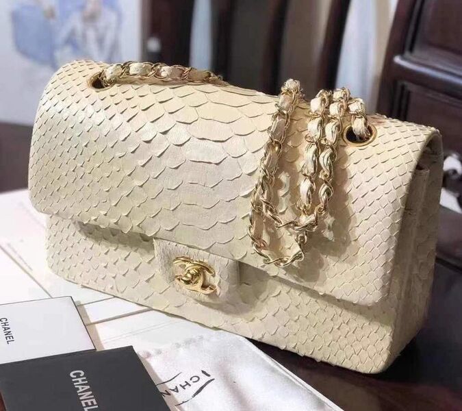 Сумка Chanel 2.55 женский кожа бежевый 119063