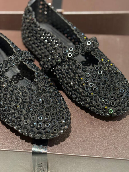 Балетки Alaïa женский кожа черный 175026-2