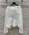 Свитер Ermanno Scervino женский вязаная ткань молочный 195936
